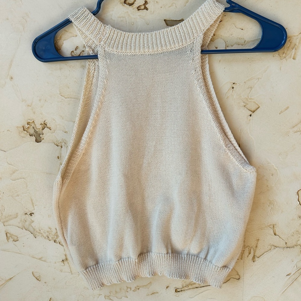 Limoncello Lemon Liqueur Halter Top Y2K Top Size Medium EUC Soft Yellow - Picture 3 of 7